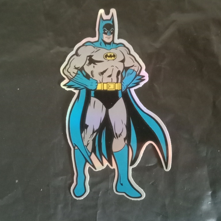

Stiker Hologram Superhero Batman ukuran besar +- 8cm sticker laptop casing hp