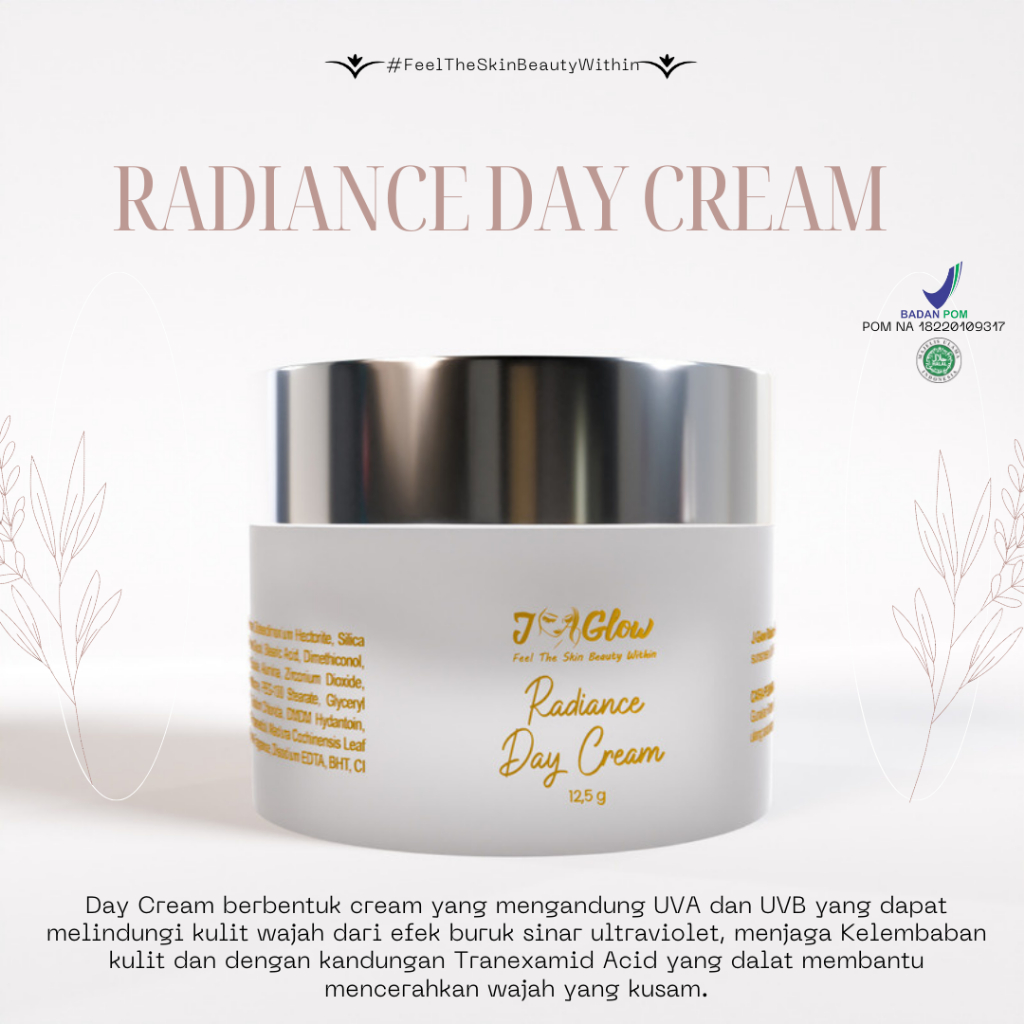 Jglow Sunscreen Radiance / Cream Siang Paket Radiance / Original / JGLOW