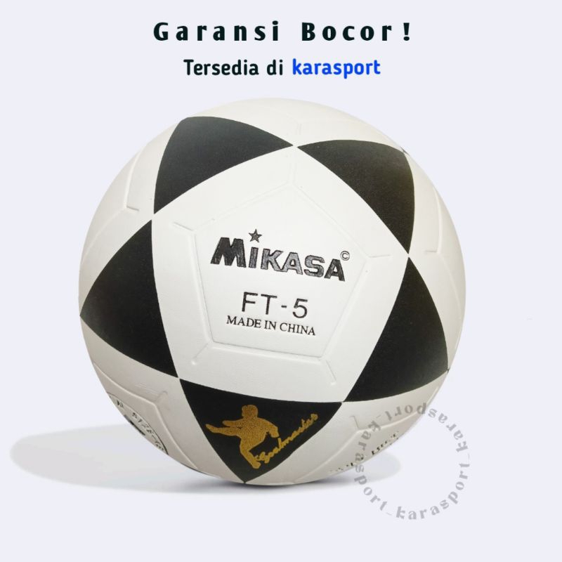 BOLA SEPAK MIKASA FT5/BOLA SEPAK PRES SIZE 5/BOLA SEPAK MIKASA BAGUS press pentil + jaring