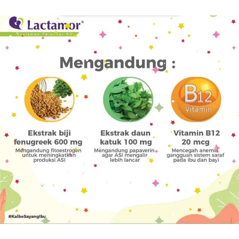 Lactamor Isi 60 Tablet - Asi Booster - Pelancar Asi