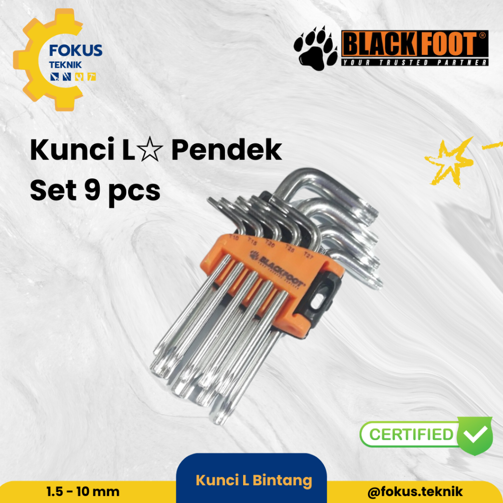 Blackfoot Kunci L Set Pendek Bintang