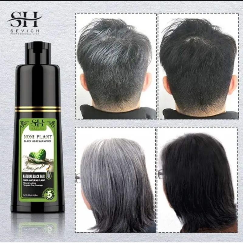 Sevich hair dye black shampoo 250ml cat semir rambut permanen shampoo seperti keramas pewarna natura