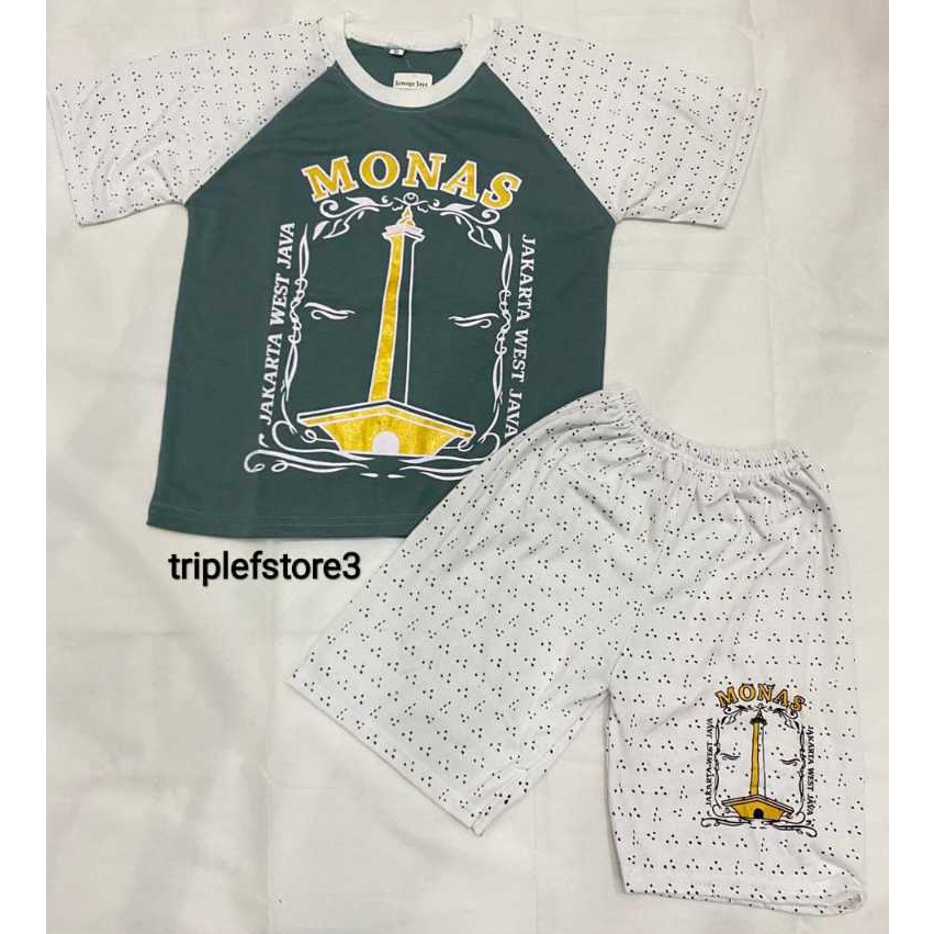 SETELAN BAJU WISATA ANAK SETELAN KAOS ANAK SETELAN BAJU ANAK JAKARTA OLEH OLEH JAKARTA BAJU WISATA J
