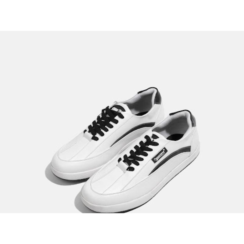 sepatu pria sneakers putih.sepatu promo pria putih.sepatu sneaker hitam pria terlaris