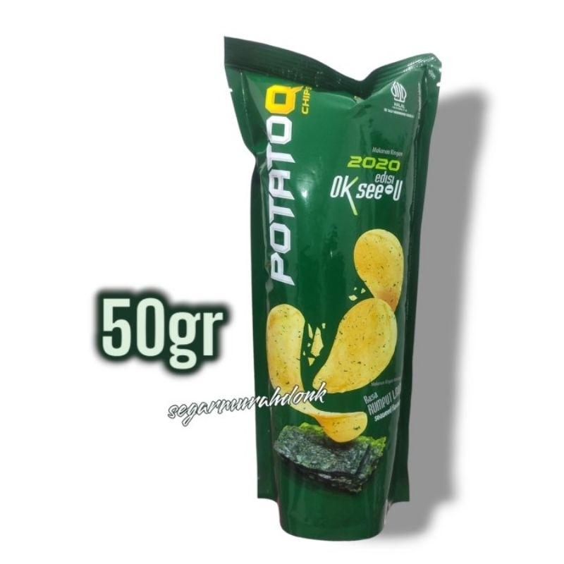 POTATO Q Chips Kikoya 50 gr Rasa Rumput Laut