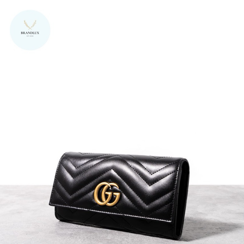 GUCCI GG marmont continental wallet Black