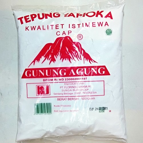 

Tepung Tapioka Gunung Agung (500gr) 10 pcs
