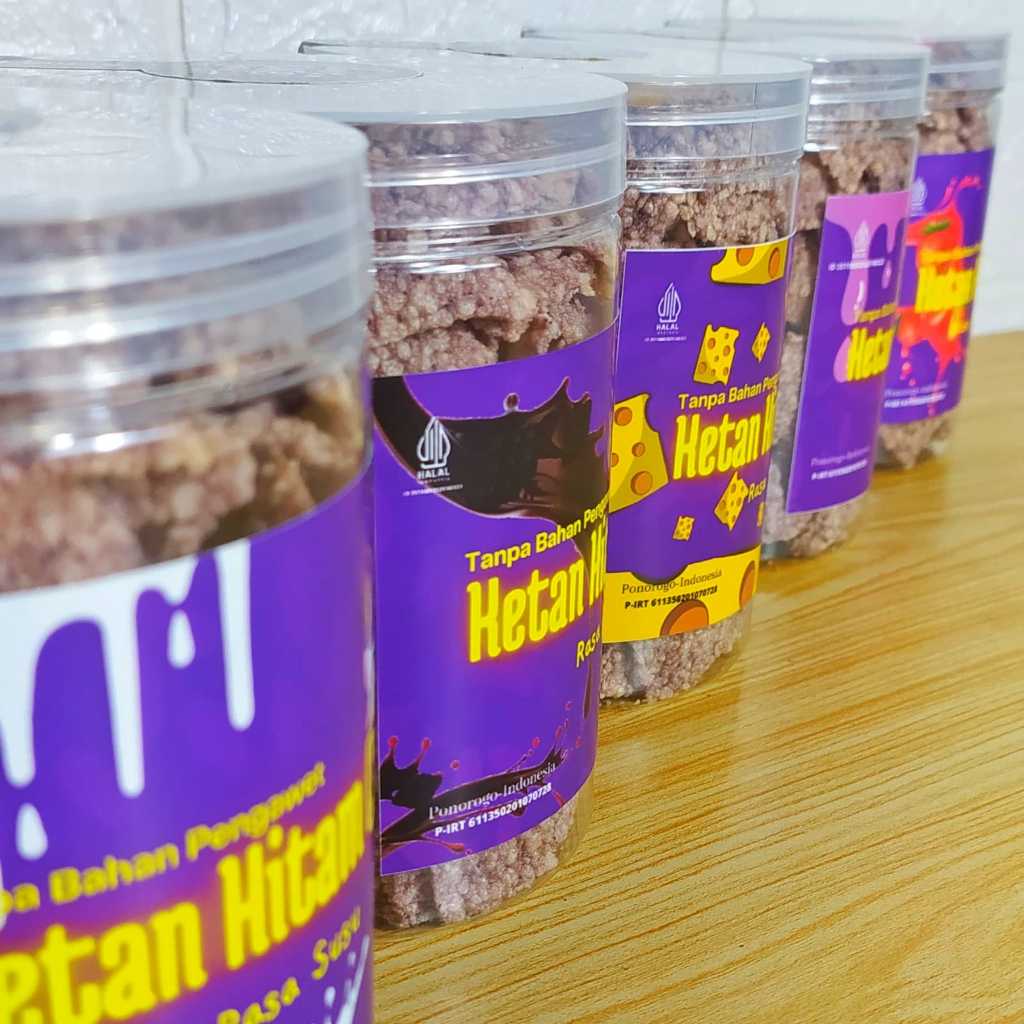 

Paket Ketan Hitam Chips 5 toples varian rasa