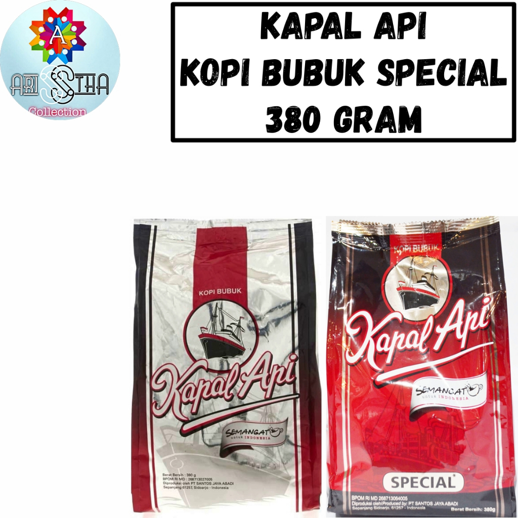 

KAPAL API Kopi Bubuk Kemasan Silver dan Merah 380 Gram