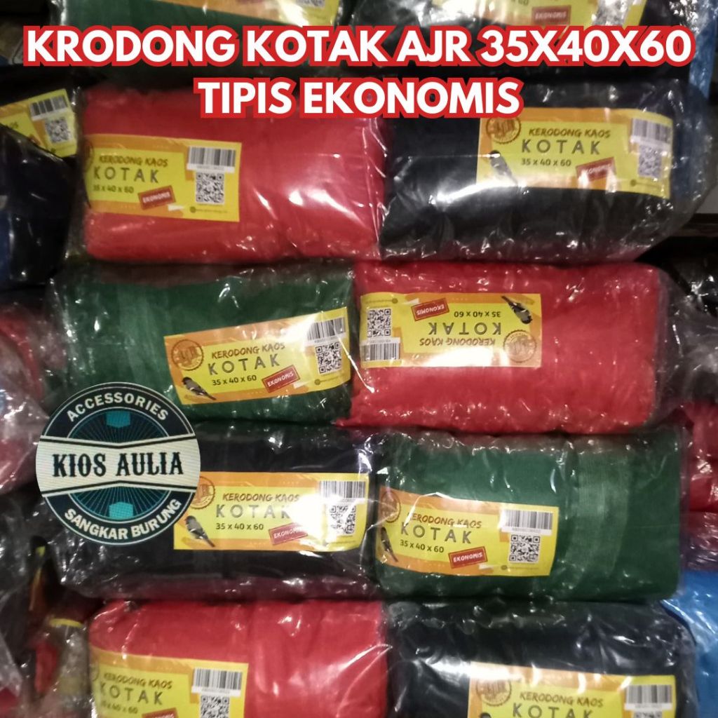 (GROSIR ECER) KRODONG KERODONG KOTAK 35X40 AJR TIPIS EKONOMIS SANGKAR BURUNG