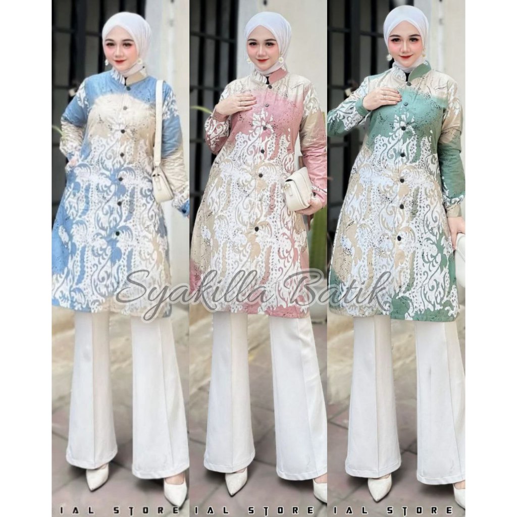 BATIK WANITA BAJU ATASAN WANITA TUNIK BATIK WANITA TERLARIS BATIK TUNIK TERBARU ATASAN TUNIK WANITA 