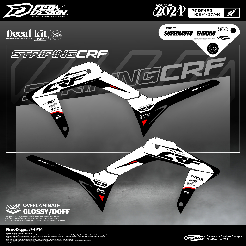STRIPING CRF PUTIH SIMPLE SUPERMOTO HEREX