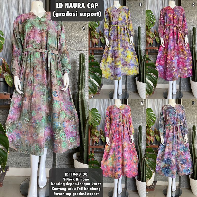 Gamis Batik Kancing Depan, Longdress Batik Cap, Abaya Batik Busui