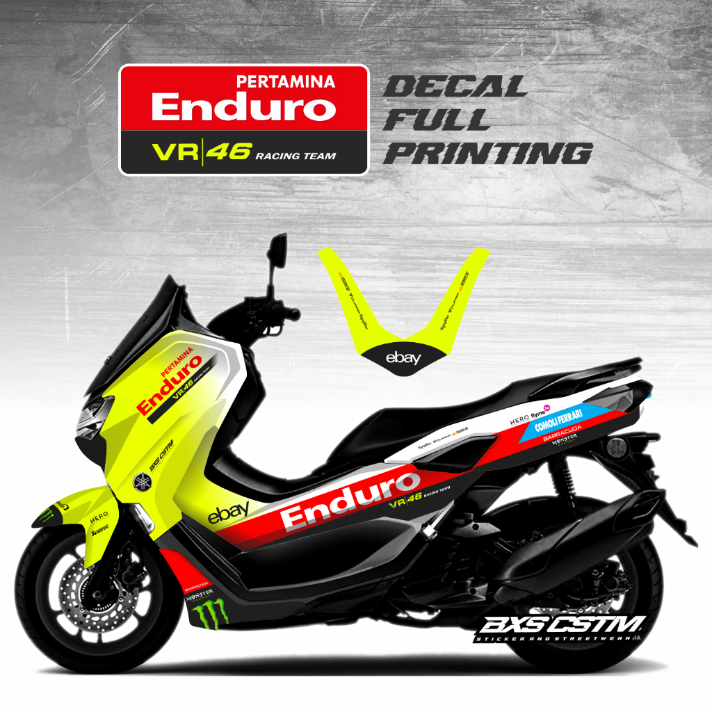 DECAL FULL YAMAHA NMAX LIVERY PERTAMINA ENDUR0O VR46 RACING TEAM MOTOGP