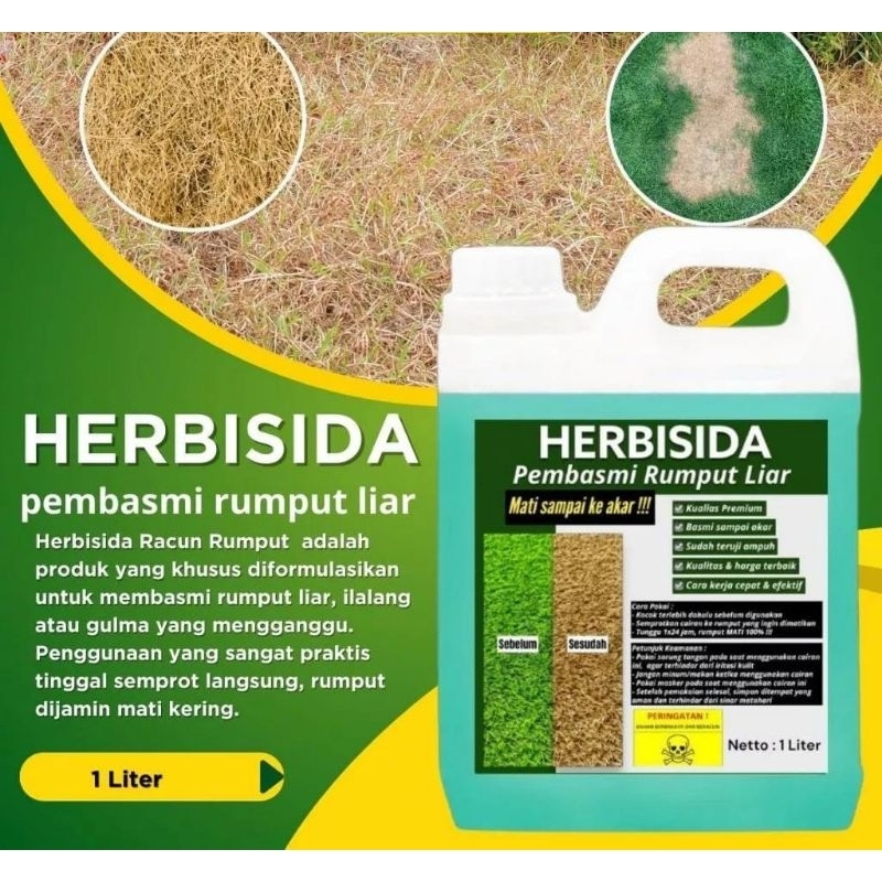 Pembasmi rumput liar 1 liter kemasan jerigen mati sampai ke akar pembunuh rumput liar ilalang dll