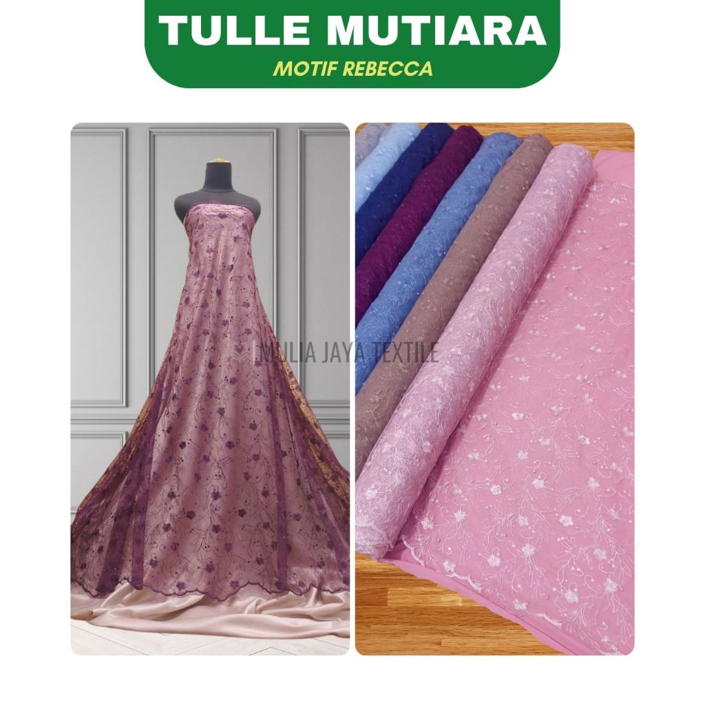 Kain Tile Mutiara Glitter Seragam Bridesmaid Tile Tile Rebecca Mutiara TRB