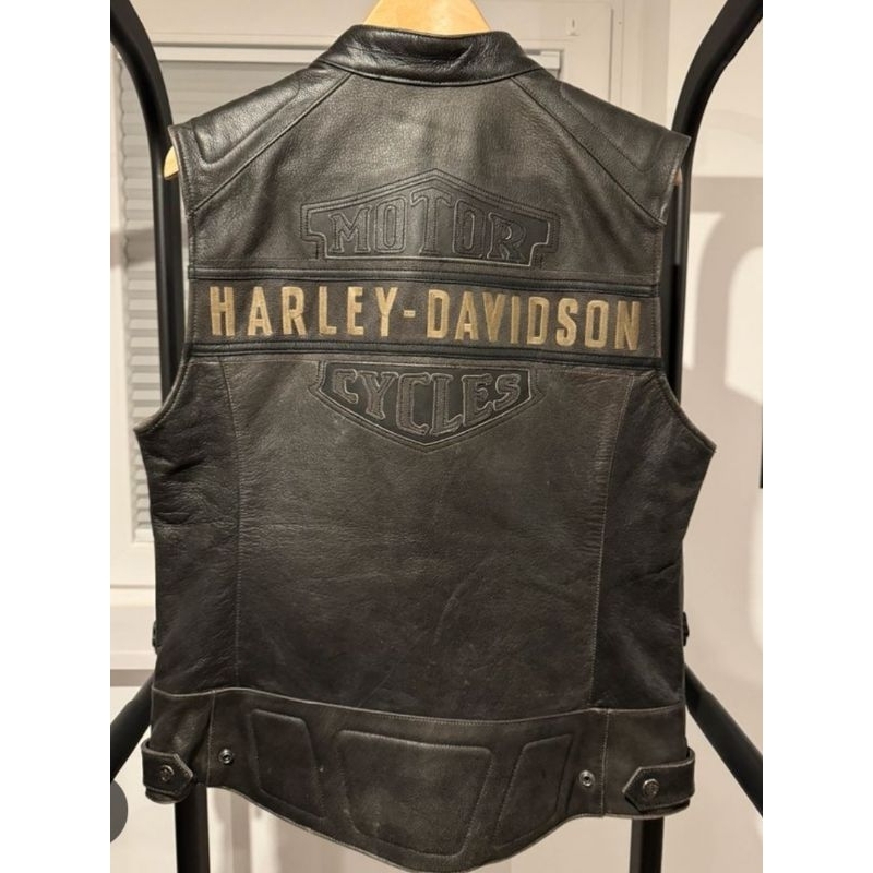 vest kulit biker rompi kulit asli motor Harley Davidson  premium moge touring