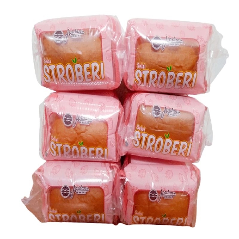 

roti Jordan selai strawberry 1 ball isi 5 pcs Jordan bakery estetikfood