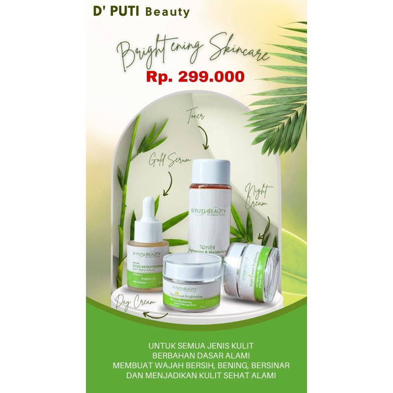D'PUTI BEAUTY SKINCARE brightening skincare