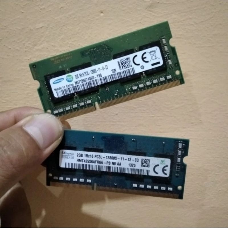 Ram Memori Laptop DDR3 1RX16 PC3L 12800s 2GB