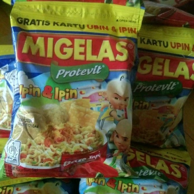 

ecer Migelas 30 gr Snack Halal Mie sachet Mi Instan