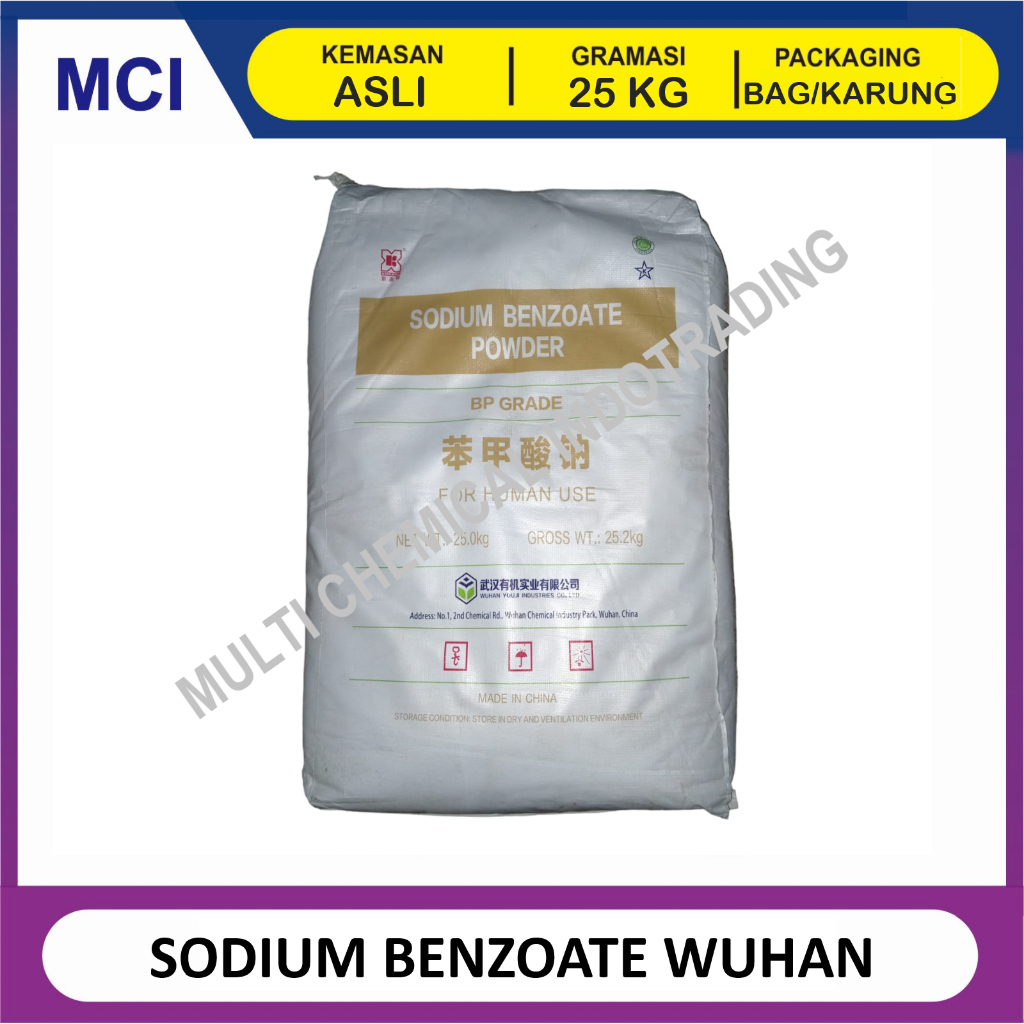 

SODIUM BENZOATE WUHAN YOU JI (C) PENGAWET FOOD GRADE BENZOAT - 25 KG