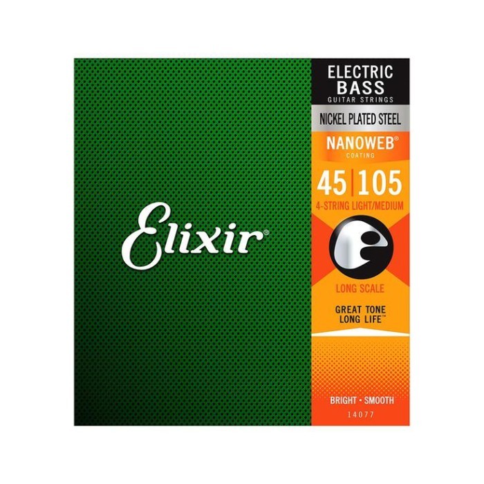 Elixir 14077 Nanoweb | 45-105 | Electric Bass Strings