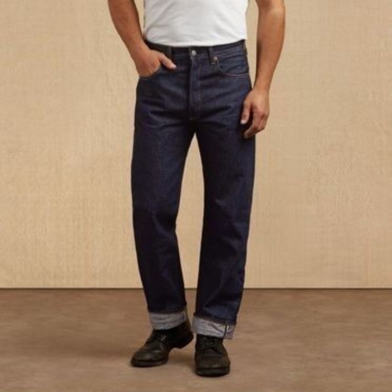 Celana Panjang Selvedge Pria Celana Denim Selvedge 15 Oz kaku
