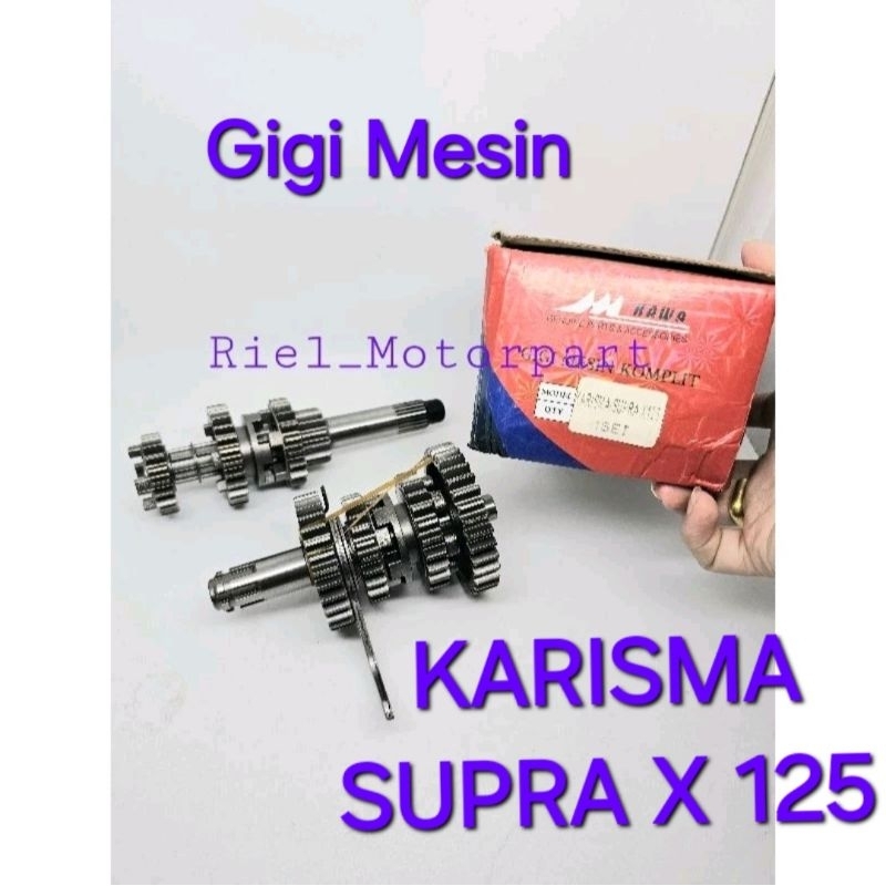 Gigi Mesin (KAWA) KARISMA / SUPRA X 125 / SX125 serumpun Komplit KAWA rasio transmisi ratio