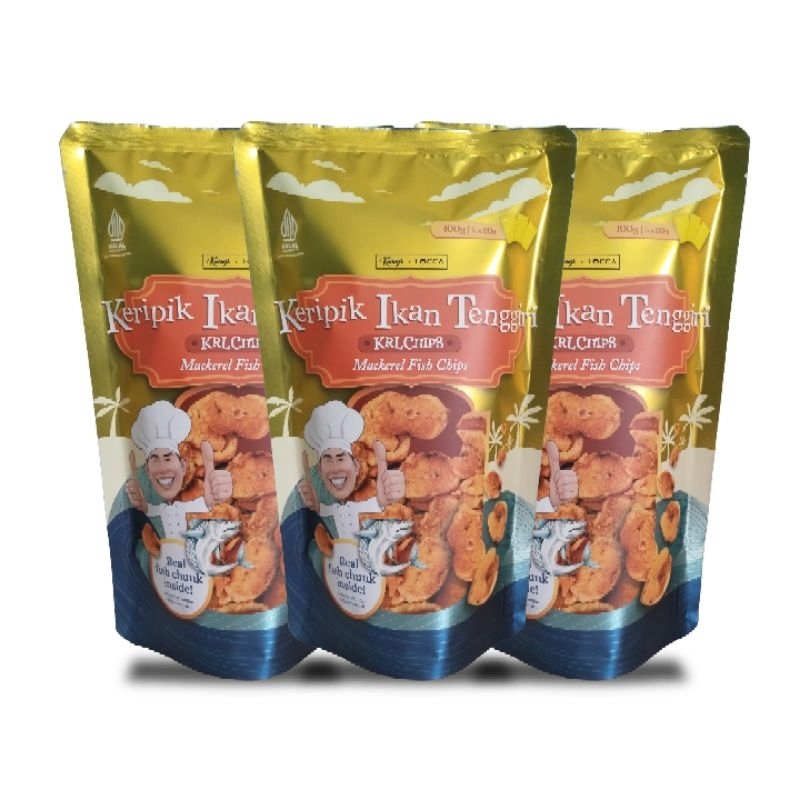 

2Xbtygneal Sakha Snack ) Kuangs Keripik Ikan Tenggiri 100Gr - Krl Mackerel Chips Fish Snack