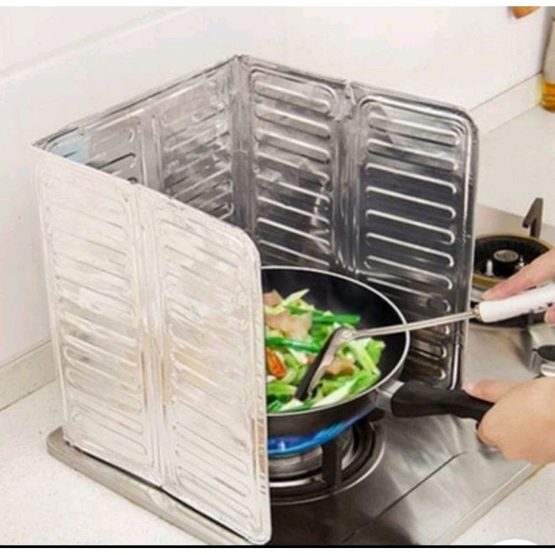 MS Pelindung Kompor Anti Minyak Oil Splash Guard Screens Aluminium Foil Plate