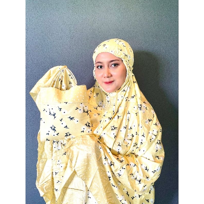 From Yume || Mukena Dewasa Murah Motif Bunga Polkadot