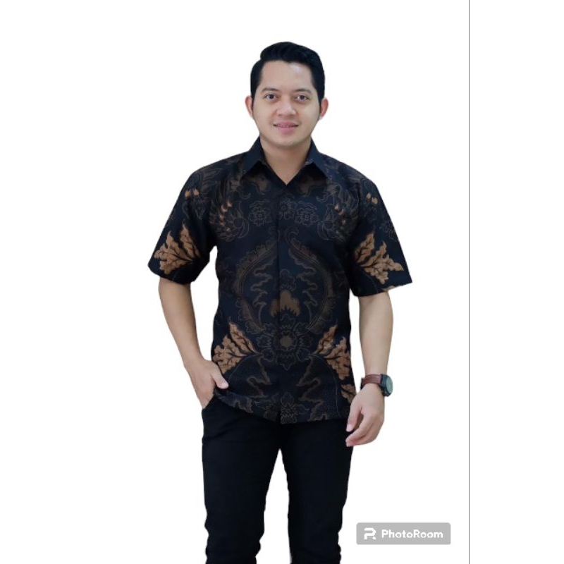 Kemeja Batik Pria Lengan PENDEK TERBARU Reguler Fit Keris Modern Premium Baju Atasan Batik Cowok Ori