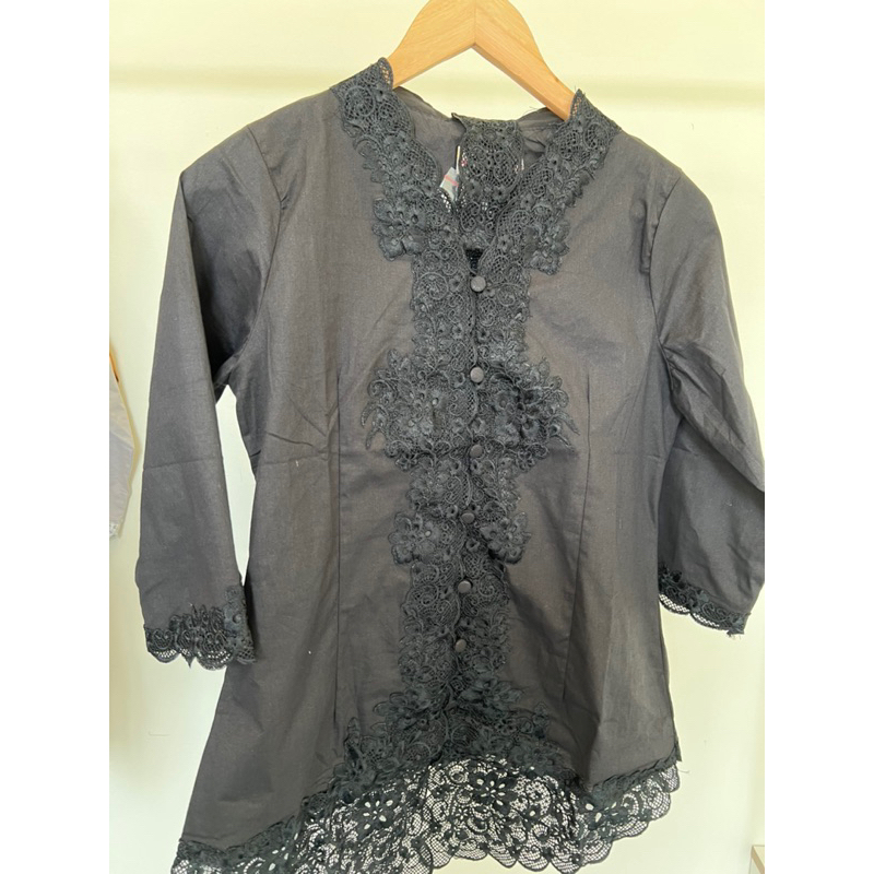kebaya encim hitam lengan pendek dan panjang