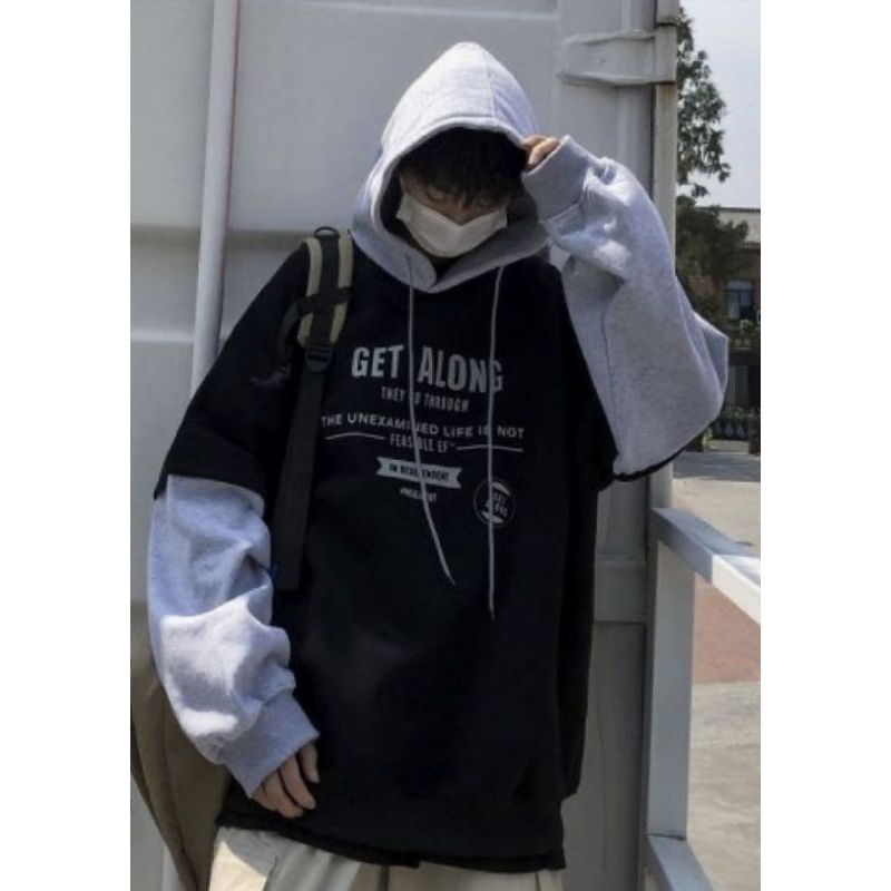 JAKET HOODIE PRIA WANITA BIG SIZE S M L XL XXL XXXL XXXXL XXXXXL  Jaket Zipper Hoodie Kombinasi Warn