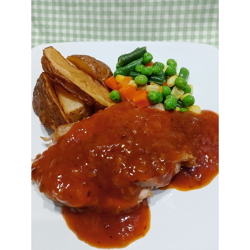 

chicken steak barbeque spicy