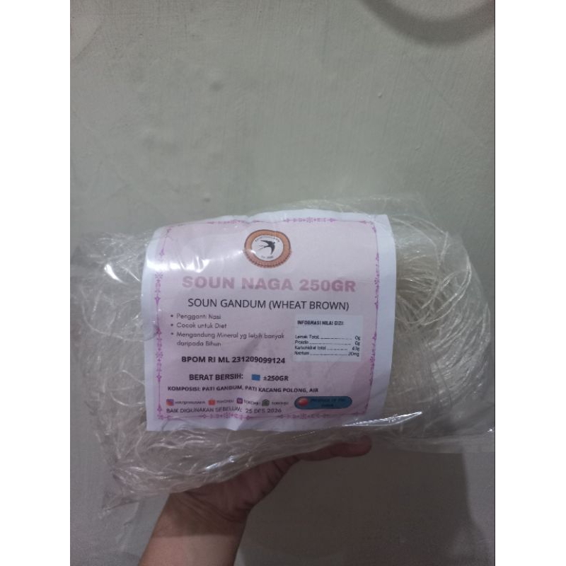 

Soun / Sohun Naga Terbuat dari Gandum Repack 250gr