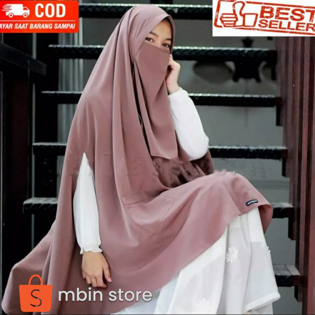 Khimar Jumbo As Syifa / Khimar Asyfa Bonus Cadar Syar'i Asyifa