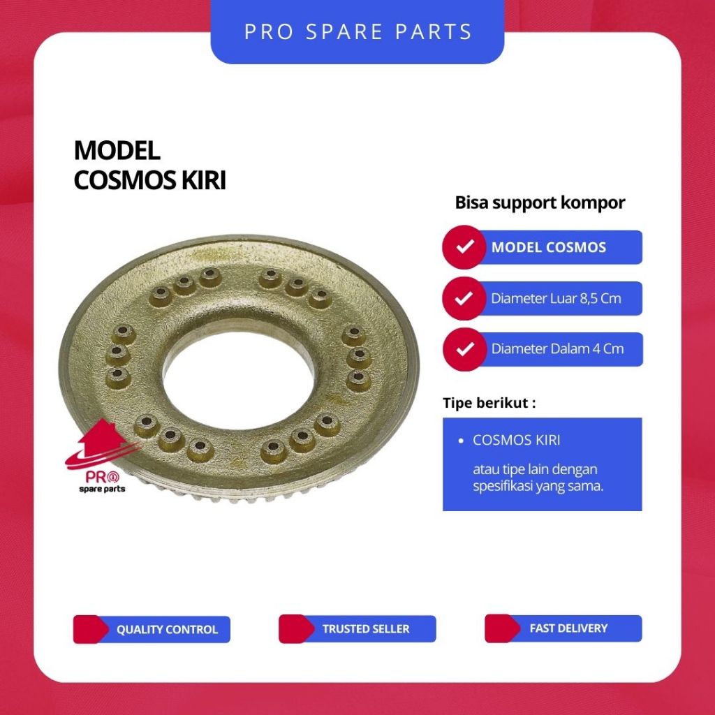 Burner Kompor COSMOS - Kuningan Kompor Gas Blue Gas - Tungku Kuningan Kompor Covina dll