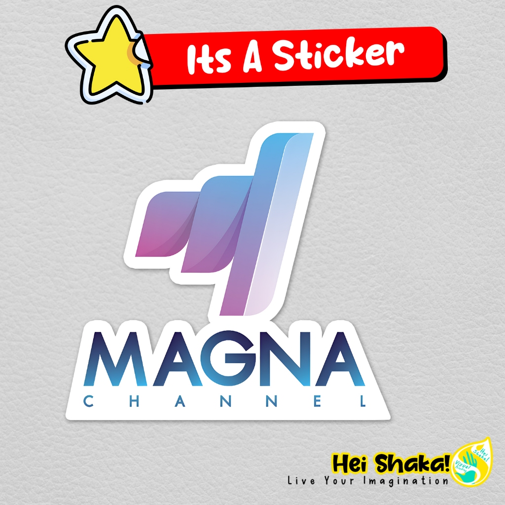 Stiker Magna Channel Sticker Stasiun TV Televisi Indonesia FTA Vinyl Anti Air