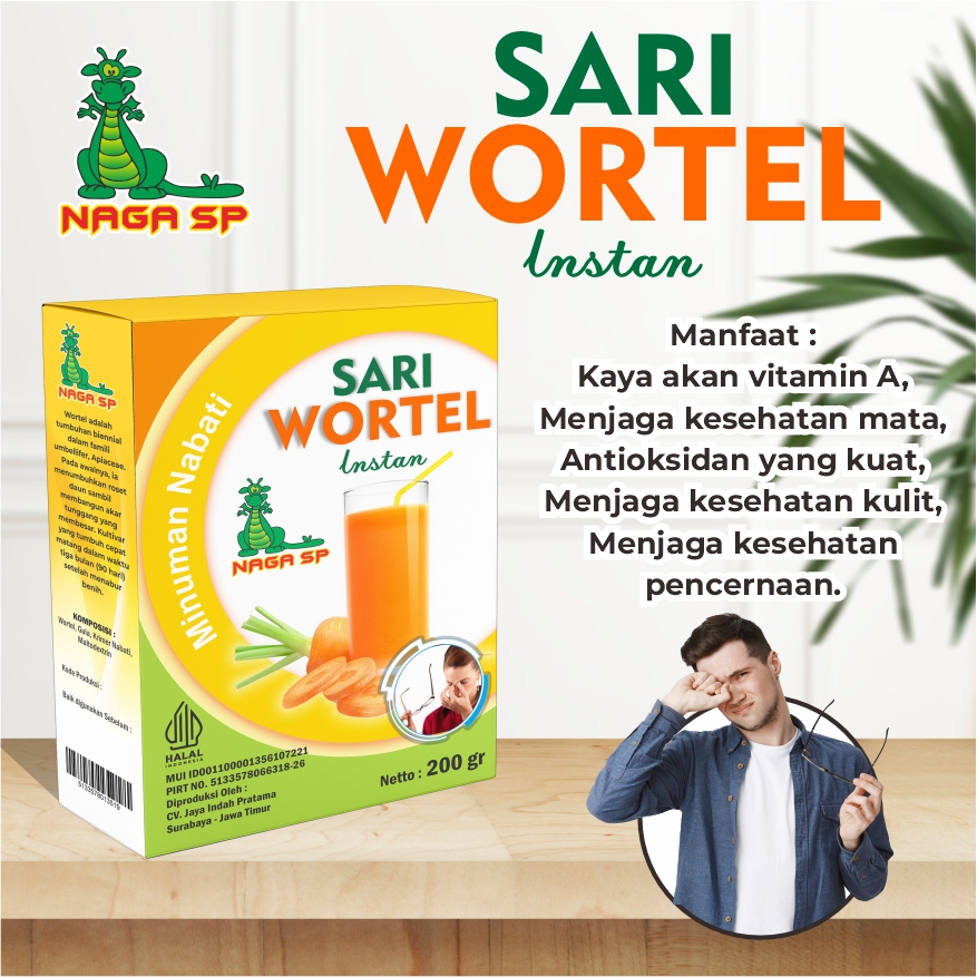

minuman serbuk sehat segar sari wortel