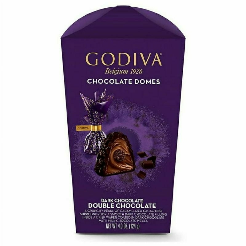 

GODIVA Chocolate Domes Dark Chocolate Double Chocolate 120g