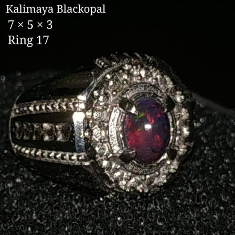 Batu Permata Kalimaya Black Opal Jarong Istimewa