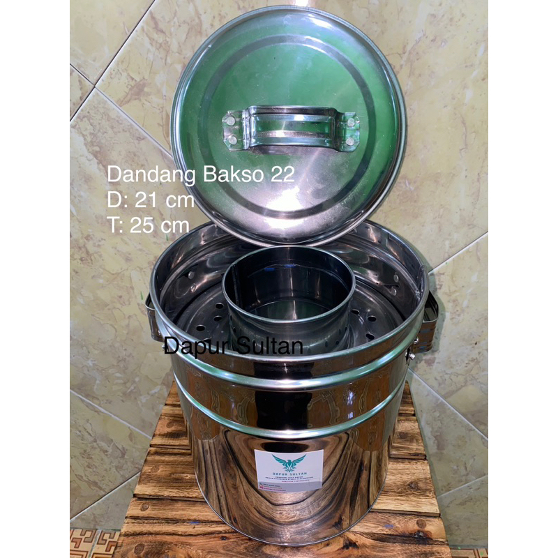 Dandang Bakso 22 Asli tinggi Dandang Bakso Viral sabluk Bakso Stainless Dandang Bakso Ukuran22 Danda