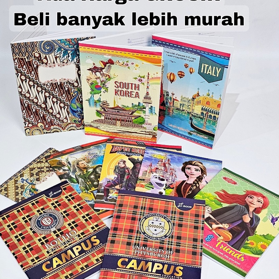 

COD SOS Buku Tulis XBook KwartoKecil isi 381bk Buku Catatan Buku Sekolah Bergaris