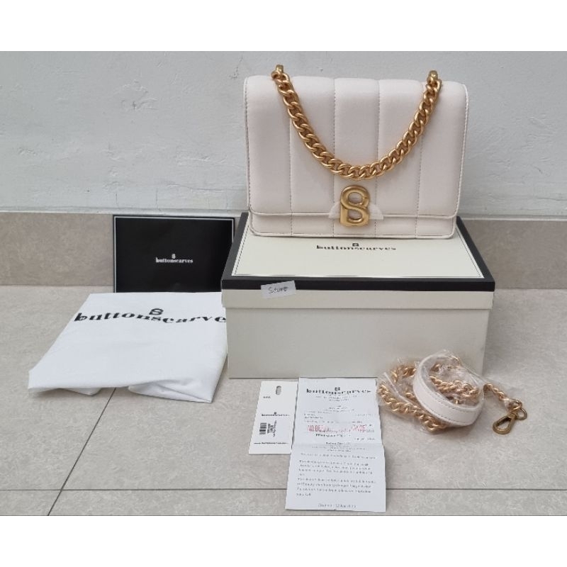 Nora Bag White Sand Buttonscarves