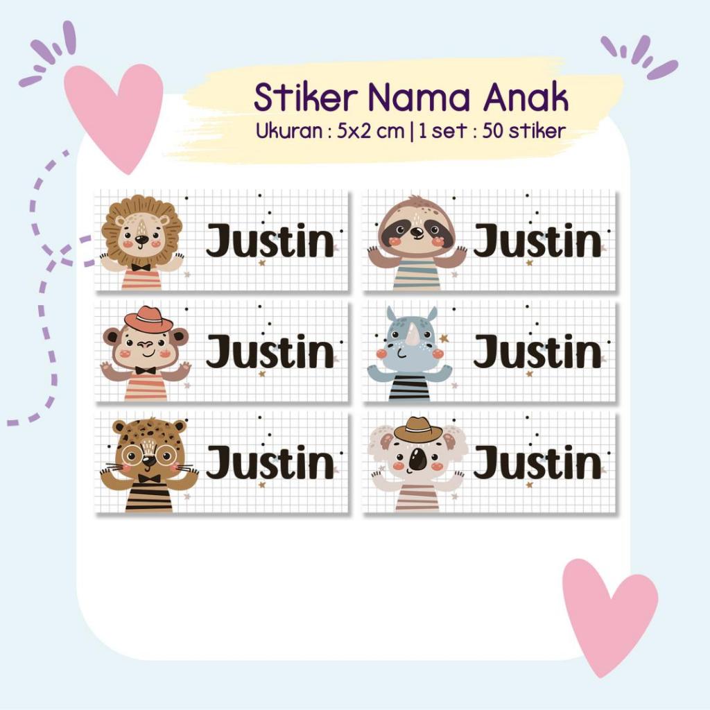 

Stiker Nama Anak Waterproof / Anti Air : Kode 06