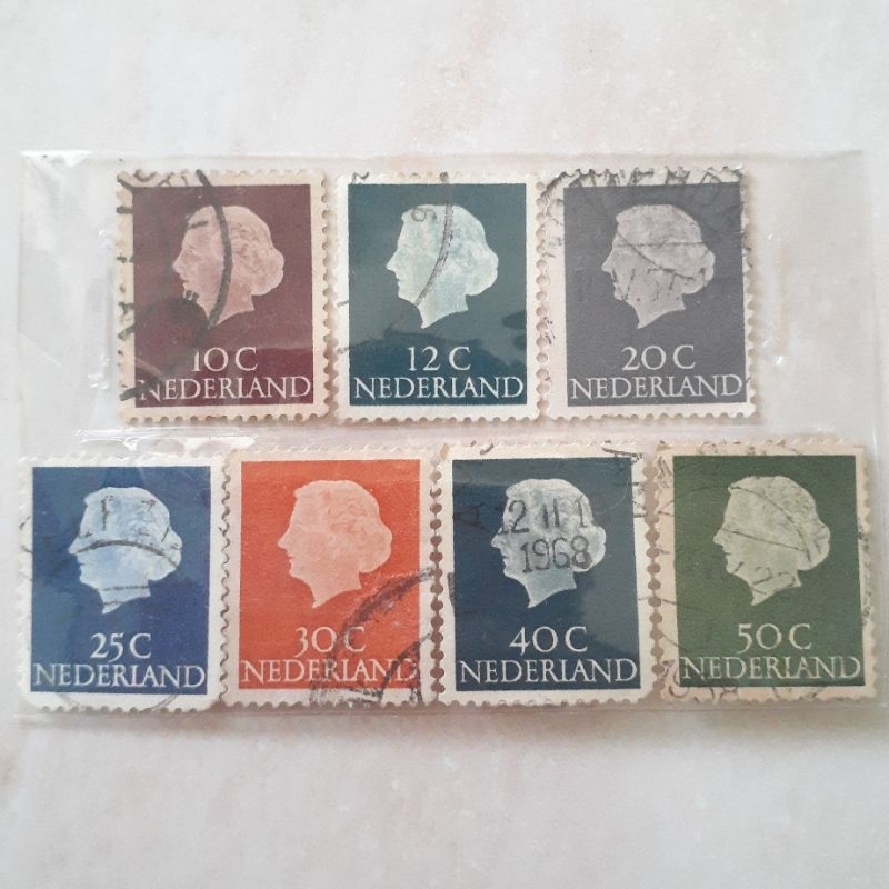 

Perangko Belanda Queen Juliana Tahun 1964-1972 set 7pcs