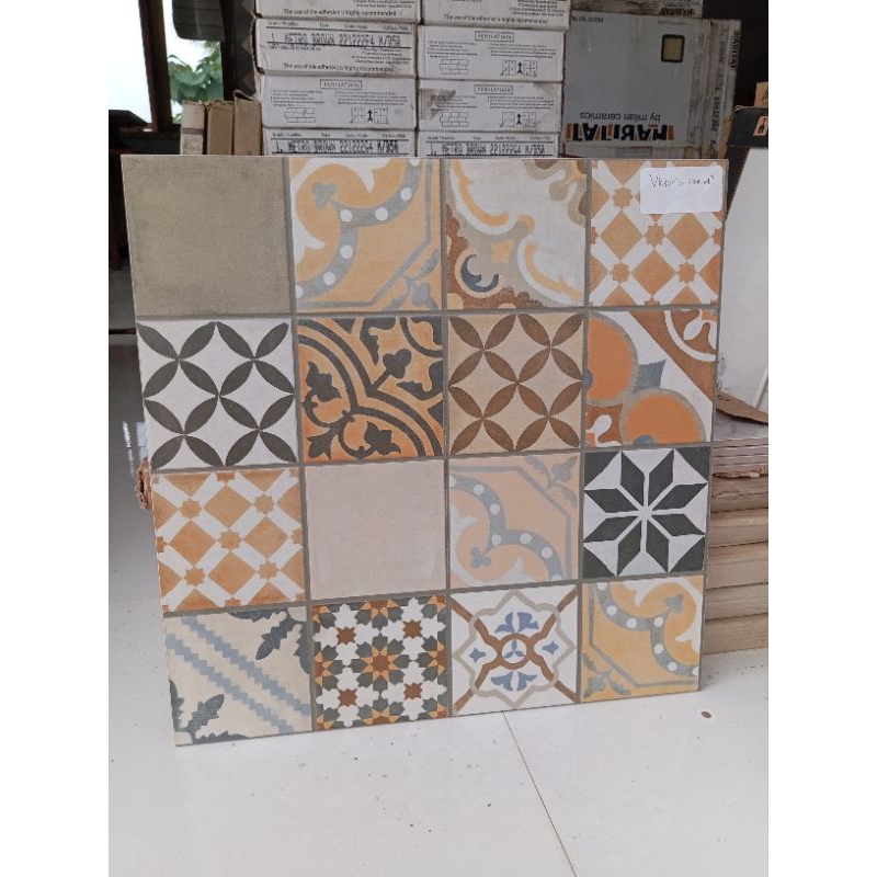 Milan tiles - HABITAT victoria  50 x 50 cm keramik lantai motif tegel Vintage Grade A