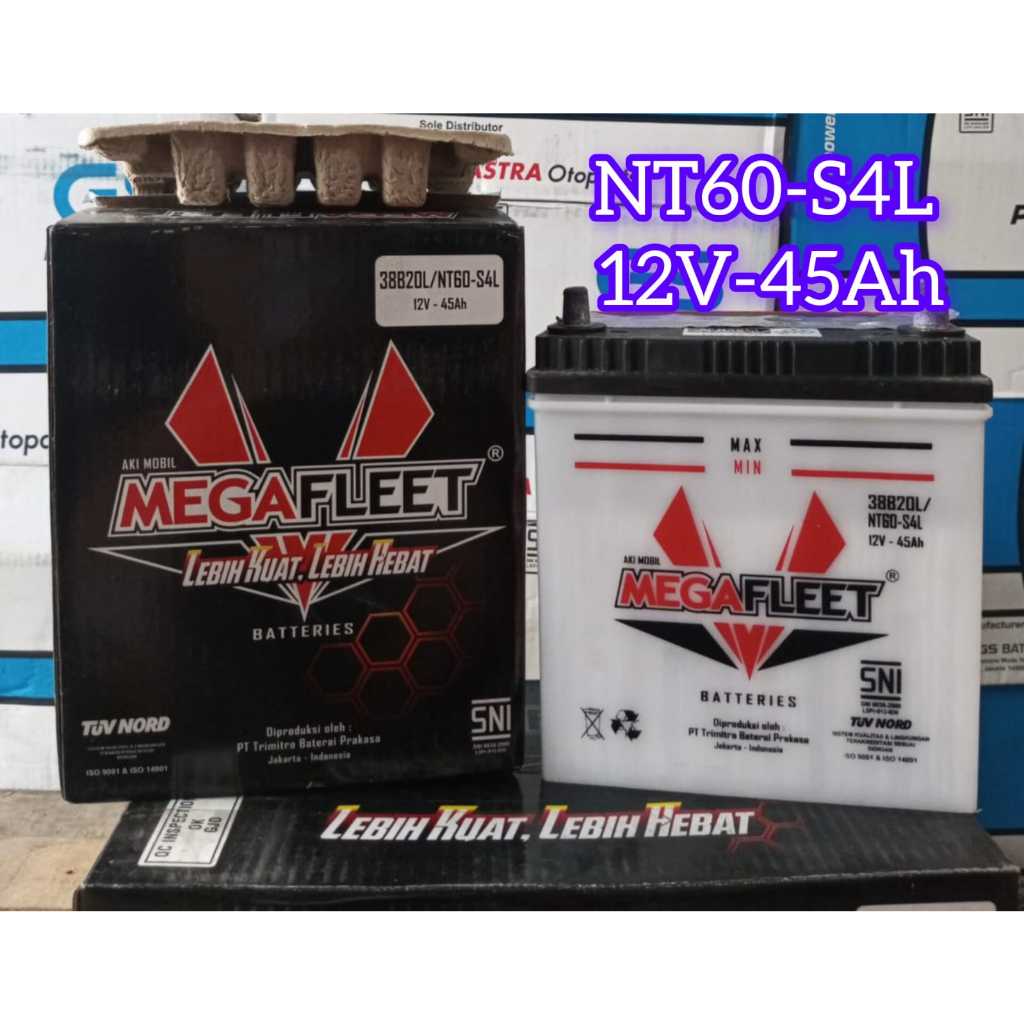 aki mobil basah suzuki ertiga, karimu NT60-S4L /ns40zl  Megafleet 12volt 45ah
